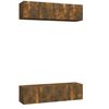 vidaXL M&oacute;veis de parede 4pcs 60x30x30cm deriv. madeira carvalho fumado