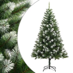 vidaXL &Aacute;rvore de Natal artificial articulada c/ flocos de neve 150 cm