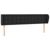 vidaXL Cabeceira cama abas couro artificial 203x23x78/88 cm preto