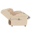 vidaXL Poltrona massagem 4 lug. reclinável c/ suporte copo creme