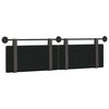 vidaXL Cabeceira Suspensa Liso Preto 190 x 55 x 5 cm PU Antigo