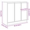 vidaXL Aparador 85x34x76 cm deriv. de madeira carvalho sonoma