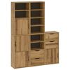 vidaXL M&oacute;veis de apoio 5 pcs ODDA 40x24x79 cm pinho de madeira maci&ccedil;a