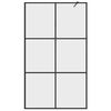 vidaXL Divis&oacute;ria de chuveiro c/ vidro transparente ESG 115x195cm preto