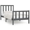 vidaXL Estrutura de cama 100x200 cm madeira maci&ccedil;a cinzento