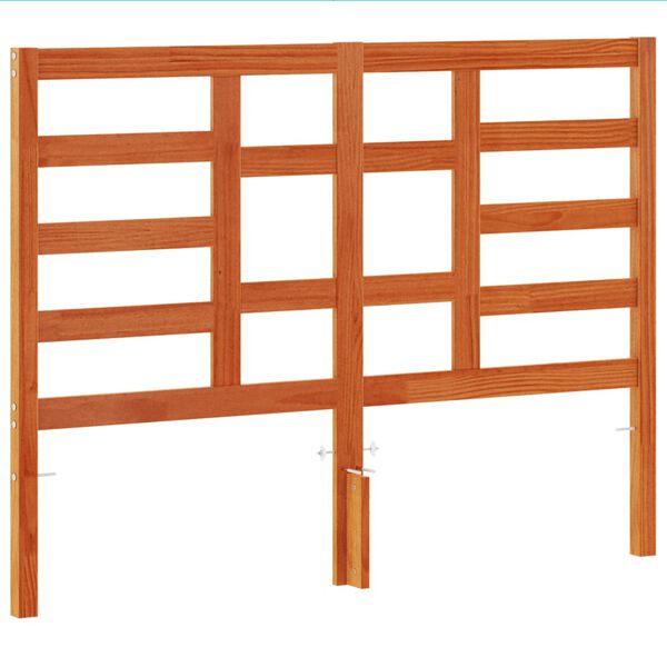 vidaXL Cabeceira 135 cm madeira de pinho maciça castanho-mel