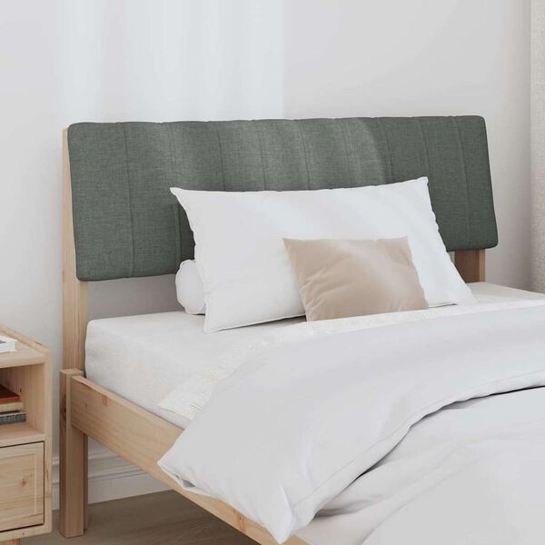 vidaXL Cabeceira estofada Cinza Escuro 100 cm