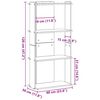 vidaXL Estante 3-Tier Branco 60x30x120 cm Madeira Engenheirada