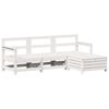 vidaXL 4 pcs conjunto sof&aacute;s de jardim madeira de pinho maci&ccedil;a branco