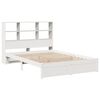 vidaXL Cama com estante sem colch&atilde;o 160x200 cm pinho maci&ccedil;o branco