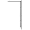vidaXL Parede de Chuveiro Walk-in Preto 100 x 195 cm vidro temperado