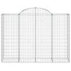 vidaXL Cestos gabião arqueados 25pcs 200x50x140/160 ferro galvanizado