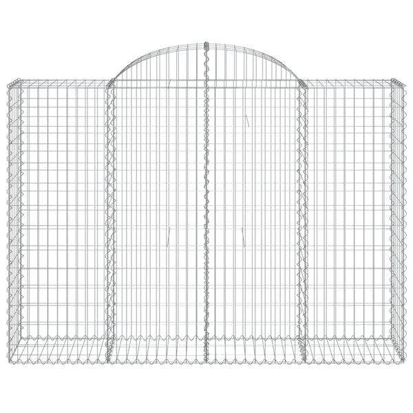 vidaXL Cestos gabião arqueados 25pcs 200x50x140/160 ferro galvanizado