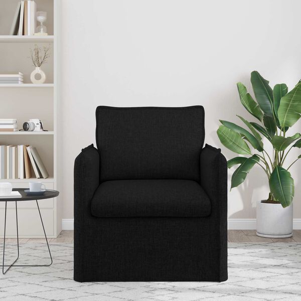 vidaXL Sof&aacute; Preto Dimens&otilde;es gerais: 75 x 82 x 85 cm (L x P x A) Veludo