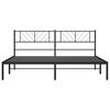 vidaXL Estrutura de cama com cabeceira 183x213 cm metal preto