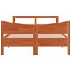 vidaXL Estrutura cama c/ cabeceira 120x190cm pinho maci&ccedil;o castanho-mel