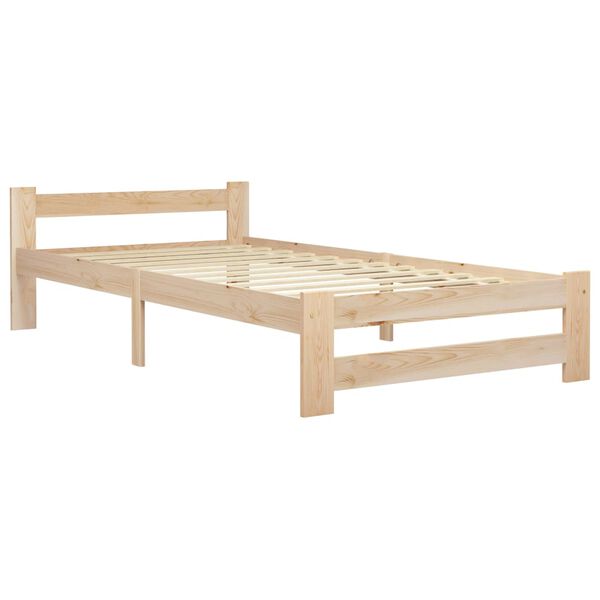 vidaXL Estrutura de cama com 2 gavetas 100x200 cm pinho maci&ccedil;o