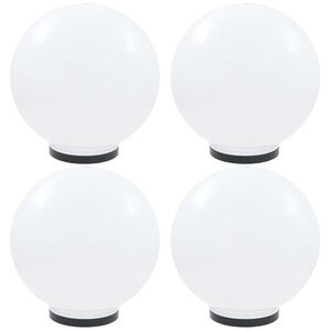 vidaXL Candeeiros esf&eacute;ricos LED 4 pcs 40 cm PMMA