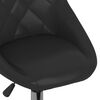 vidaXL Cadeira de jantar girat&oacute;ria couro artificial preto