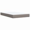 vidaXL Cama boxspring c/ colch&atilde;o 120x190cm tecido castanho-acinzentado