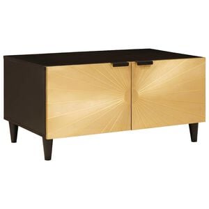 vidaXL Mesa de centro Preto e Ouro 80 x 50 x 40 cm