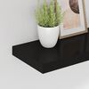 vidaXL Prateleira de parede suspensa 80x23,5x3,8 cm MDF preto
