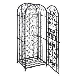 vidaXL Garrafeira, suporte de metal para 45 garrafas de vinho