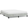 vidaXL Estrutura de cama sem colch&atilde;o, cinza claro, 137x190 cm, veludo tamanho casal