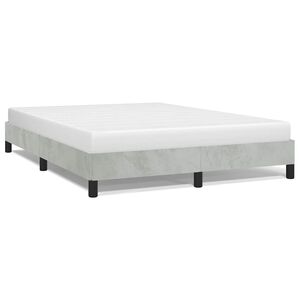 vidaXL Estrutura de cama sem colch&atilde;o, cinza claro, 137x190 cm, veludo tamanho casal