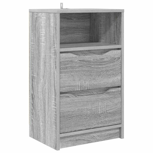 vidaXL Mesa-de-cabeceira com gaveta Cinza Sonoma 40 x 30 x 467 cm