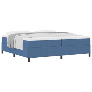 vidaXL Cama Box Azul 200 x 200 cm Tecido de Veludo Cotele