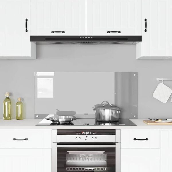 vidaXL Prote&ccedil;&atilde;o de Cozinha Cinzento-claro 110 x 50 x 0,6 cm
