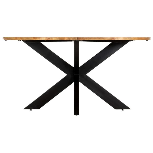 vidaXL Mesa de jantar redonda 150x76 cm madeira de mangueira maciça