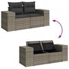 vidaXL 8 pcs conjunto sof&aacute;s de jardim c/ almofad&otilde;es vime PE cinzento