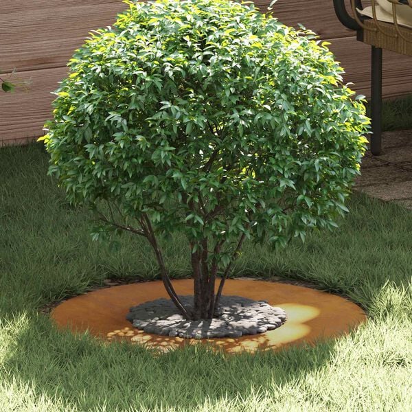 vidaXL adequado para An&eacute;is de &Aacute;rvore Planos 5 pcs Castanho &Oslash;30 / 60 cm