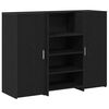 vidaXL Balc&atilde;o de recep&ccedil;&atilde;o 135x50x103,5 cm madeira carvalho preto