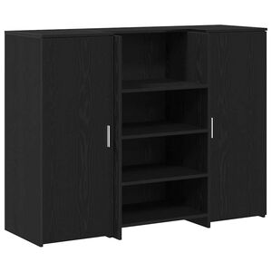vidaXL Balc&atilde;o de recep&ccedil;&atilde;o 135x50x103,5 cm madeira carvalho preto