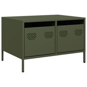 vidaXL M&oacute;vel de TV 68x50x43,5 cm a&ccedil;o laminado a frio verde-azeitona