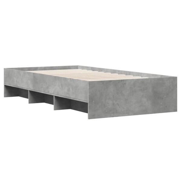 vidaXL Estrutura cama 90x200 cm derivados de madeira cinzento sonoma