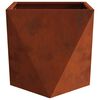 vidaXL Floreira 2 pcs Ferro Enferrujado 40 x 40 x 40 cm