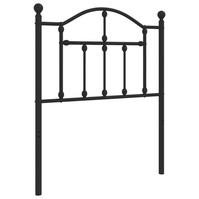 vidaXL Cabeceira de cama 75 cm metal preto