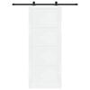 vidaXL Porta Deslizante Branco e Preto 93 x 232 cm