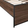 vidaXL Estrutura de cama derivados de madeira/metal carvalho castanho
