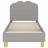 vidaXL Estrutura de Cama para Crian&ccedil;a com Cabeceira Cinzento-claro
