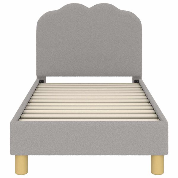 vidaXL Estrutura de Cama para Crian&ccedil;a com Cabeceira Cinzento-claro