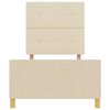 vidaXL Estrutura da Cama com cabeceira Creme 90 x 190 cm tecido