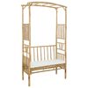 vidaXL Arco de Jardim com Banco Natural 115 x 50 x 205 cm Bambu