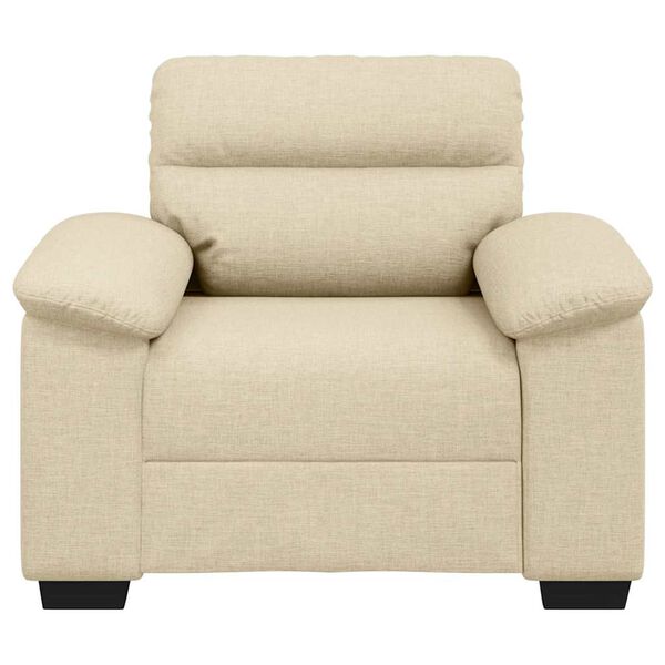 vidaXL Poltrona 60 cm tecido cor creme