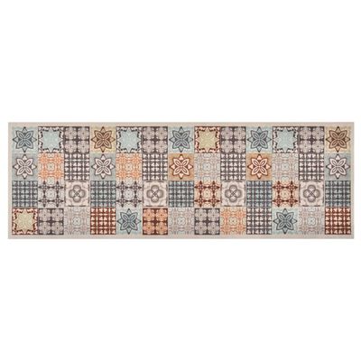 vidaXL Tapete de cozinha lavável com design mosaico colorido 60x300 cm