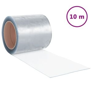 vidaXL Cortina de porta 200 mm x 1,6 mm 10 m PVC transparente